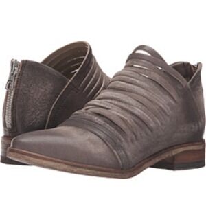 Free People Leather Ankle Boots Lost Valley Women's Size 39 9 Grey Blue Booties